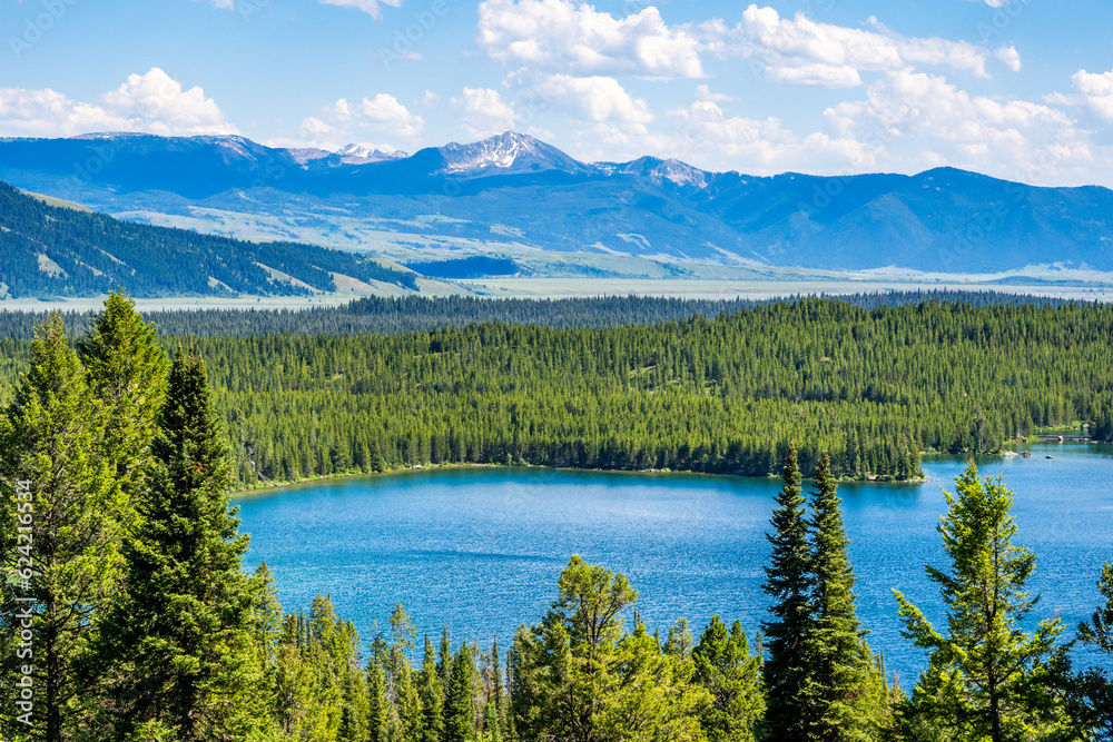 View at Taggard Lake in Grand Teton National Park, Wyoming