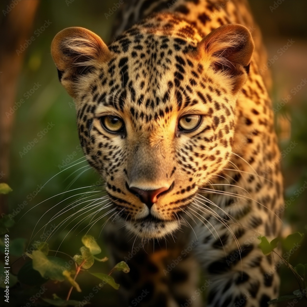 Leopard in its natural Habitat, Wildlife Photography, Generative AI Leopard in its natural Habitat, Wildlife Photography, Generative AI