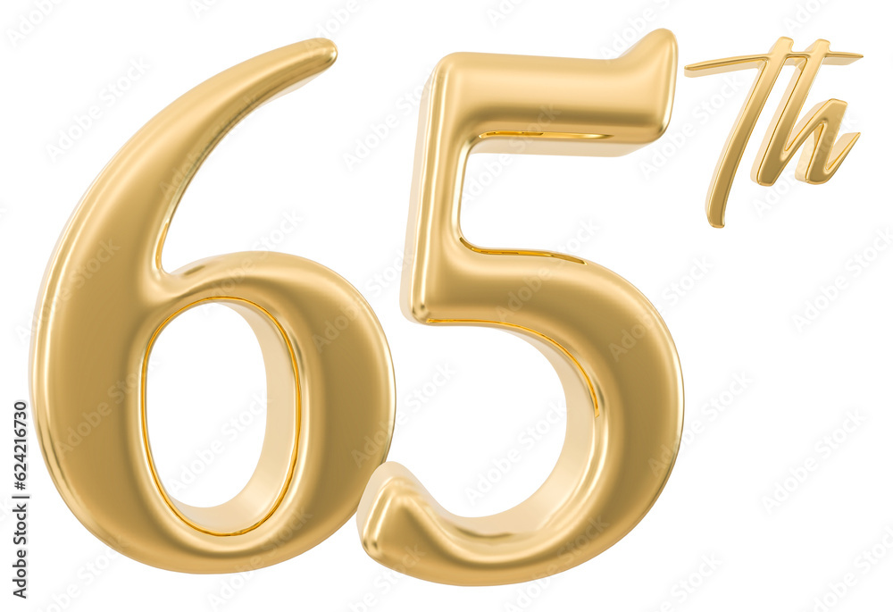 65th Anniversary Number 3d Gold 65th Anniversary Number 3d Gold