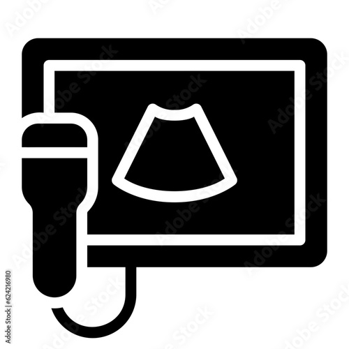 ultrasonic sensor glyph icon