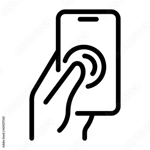 touch sensor line icon
