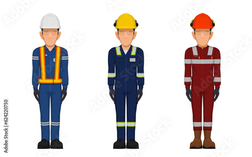 worker is standing straight