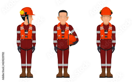 worker is standing straight
