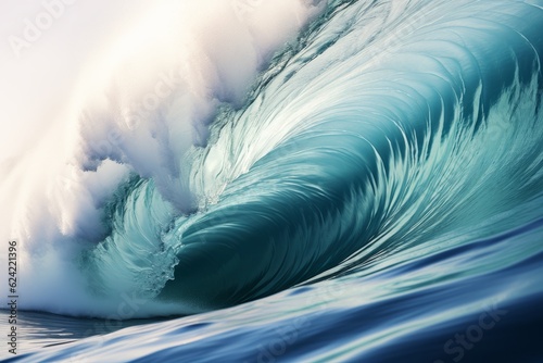 Blue Ocean Wave, Generative AI © ManusiaIkan