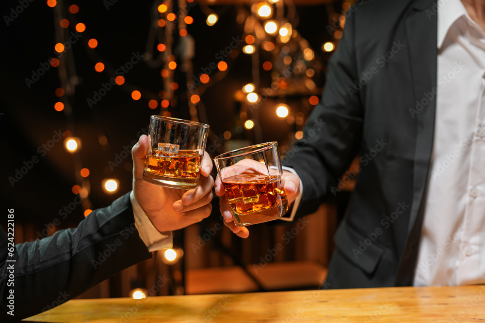 whiskey, for a friendly party in a bar or a restaurant.
