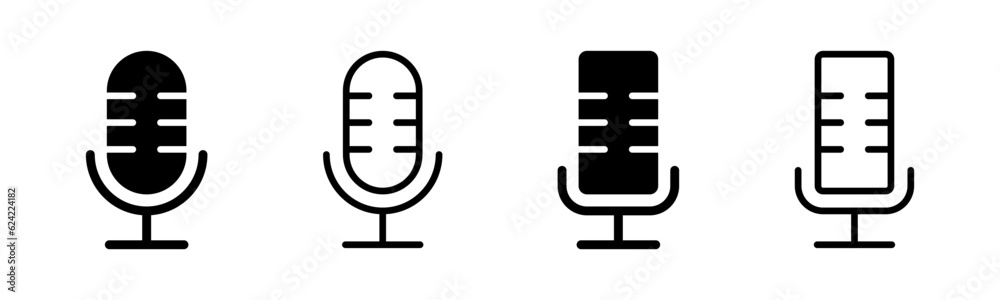 Microphone icon vector illustration. karaoke sign and symbol Microphone icon vector illustration. karaoke sign and symbol