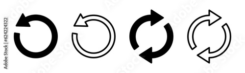 Refresh icon set illustration. Reload sign and symbol. Update icon.