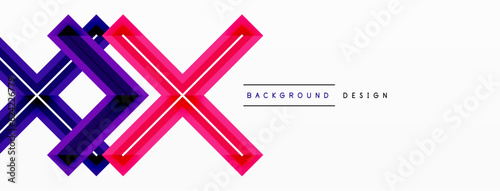 Minimal geometric background cross line. Design for wallpaper, banner, background, landing page, wall art, invitation, prints, posters