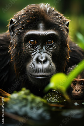 Gorilla, Wildlife Photography, Generative AI