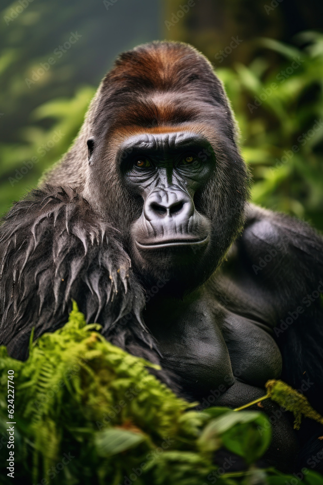 Gorilla, Wildlife Photography, Generative AI Gorilla, Wildlife Photography, Generative AI