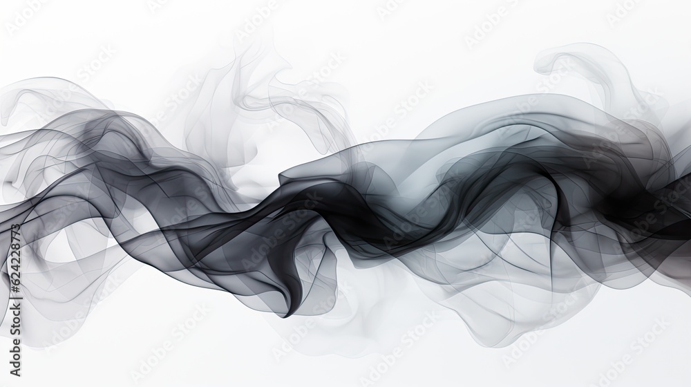 Black smoke on white background Black smoke on white background