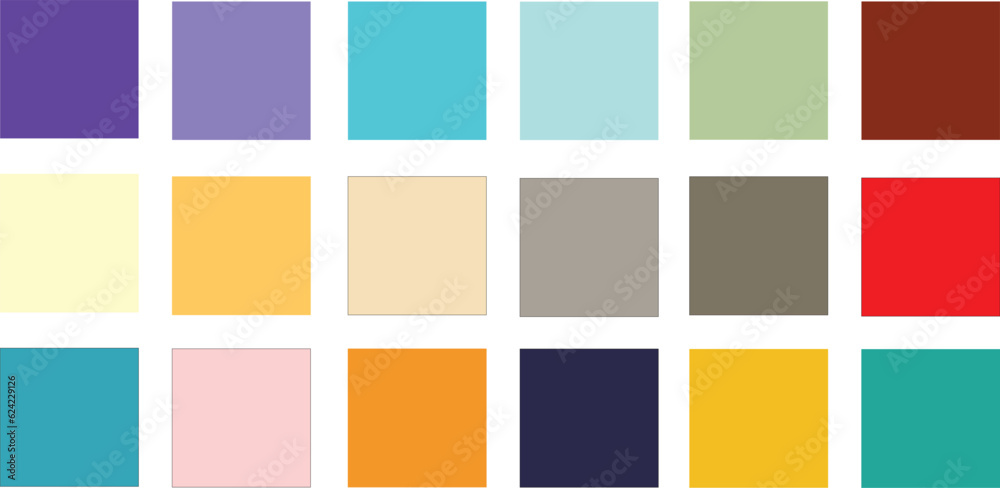 color set palette vector illustration retro