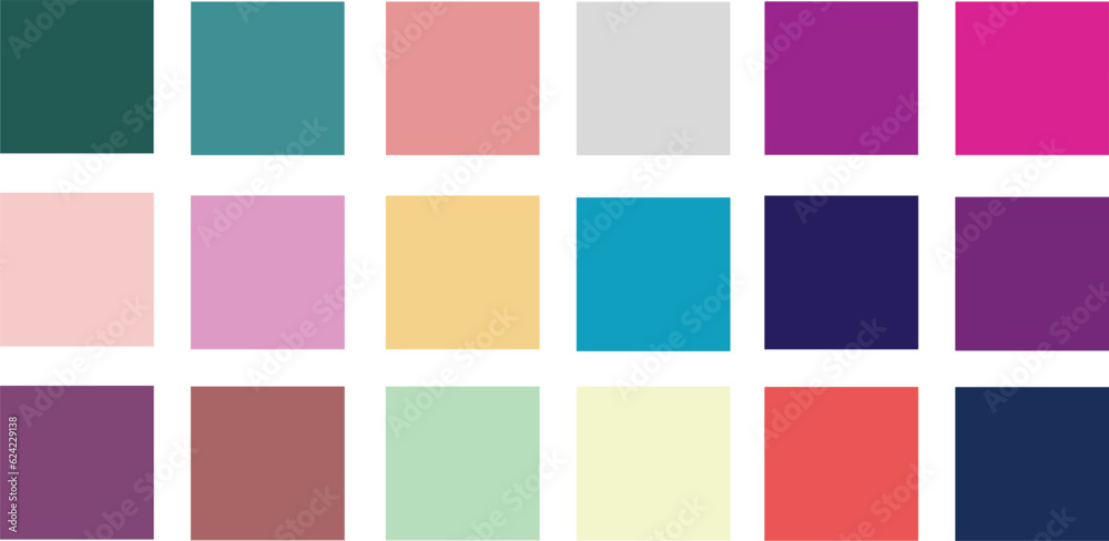 color set palette vector illustration retro