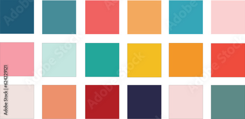 color set palette vector illustration retro