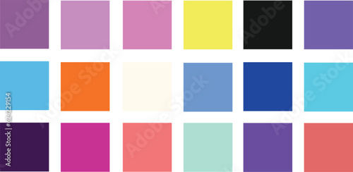 color set palette vector illustration retro
