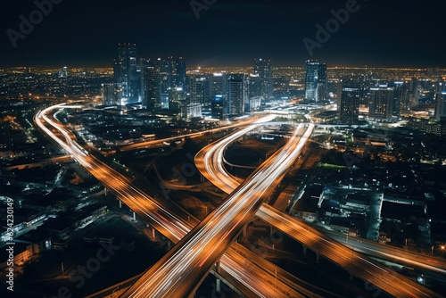 Cityscape timelapse at night