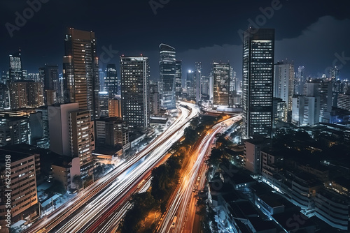 Cityscape timelapse at night