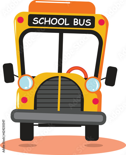  Illustration of a yellow school bus with the text "Back to School" in front of it.