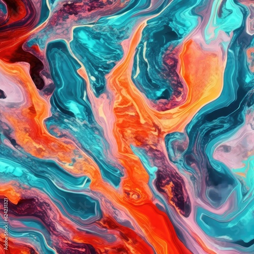 Fluid Art. Abstract colorful background  wallpaper. Mixing paints. Modern art. Marble texture