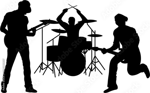 Performance Band Silhouette Illustration Vector