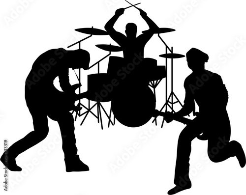 Concert Band Silhouette Illustration Vector