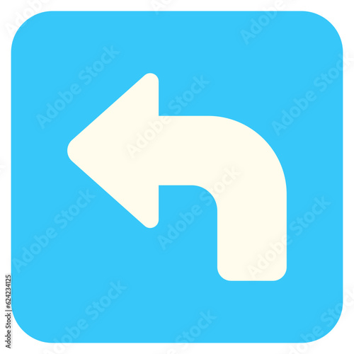 Left bent arrow Basic UI Icon