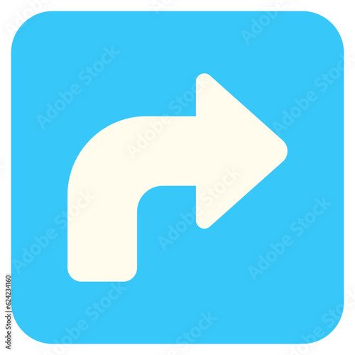 Right bent arrow Basic UI Icon