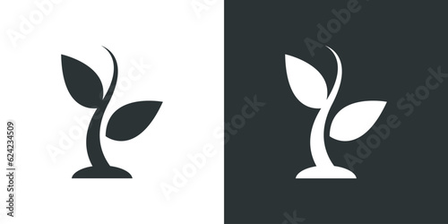 Ecology concept, young growth icon