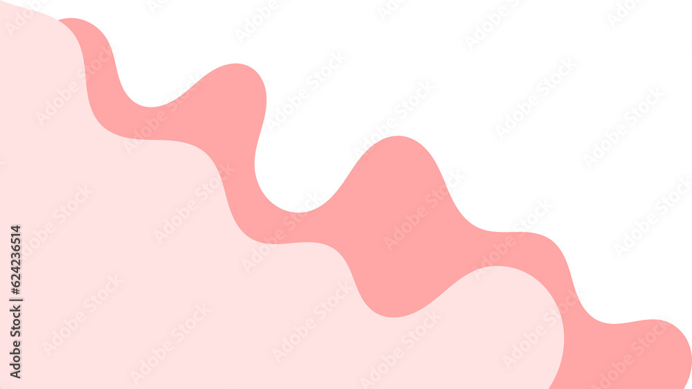 pink wavy corners. wavy corner illustration. pink fluid corner