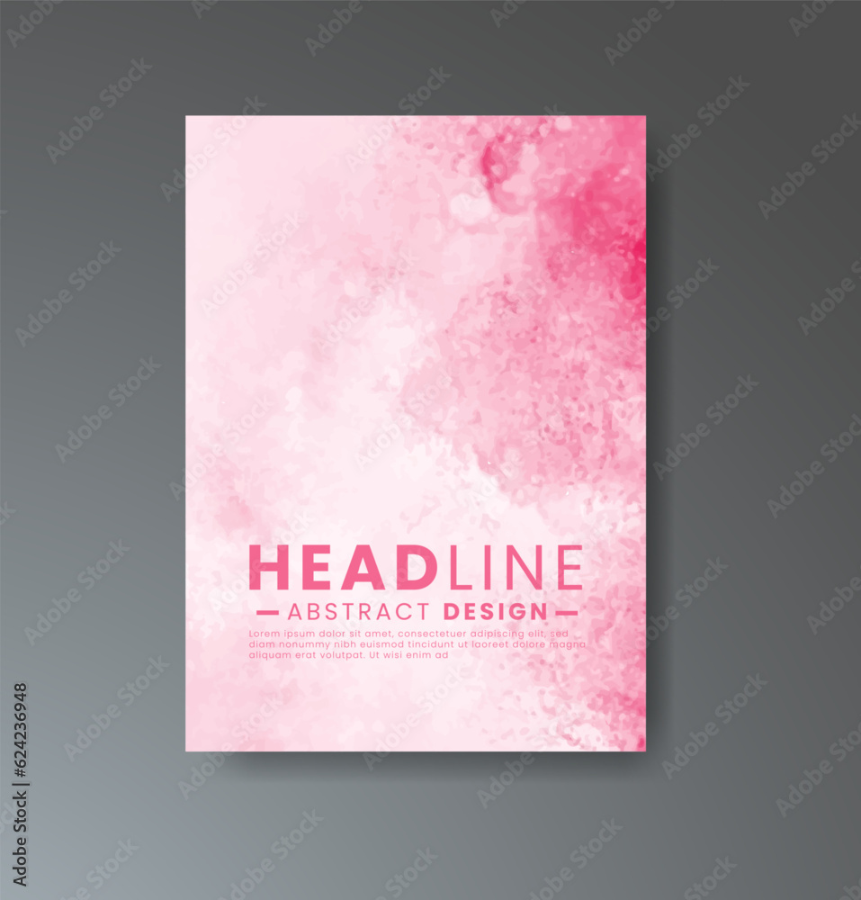 Cover template with watercolor background. Design for your cover, date, postcard, banner, logo.