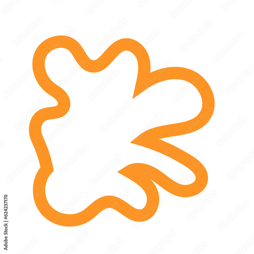 Orange Outline Abstract Shapes Orange Outline Abstract Shapes