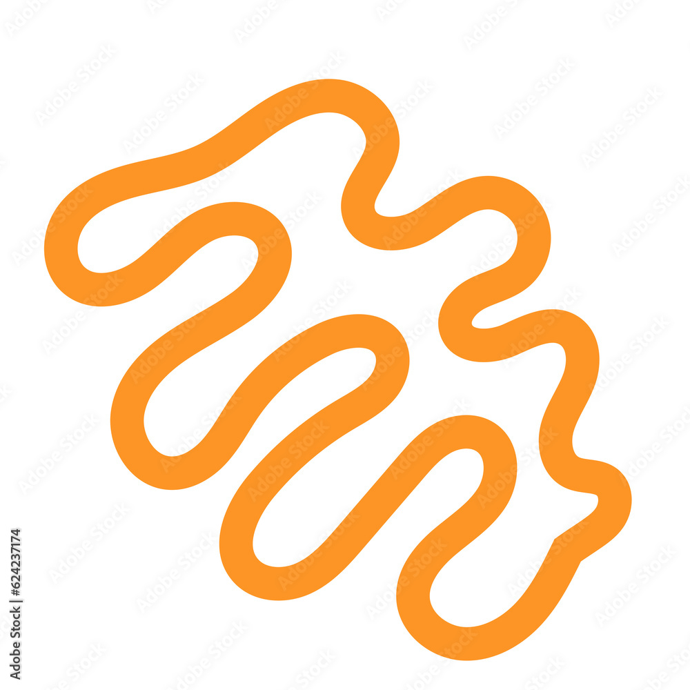 Orange Outline Abstract Shapes Orange Outline Abstract Shapes