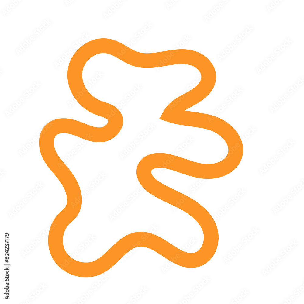 Orange Outline Abstract Shapes Orange Outline Abstract Shapes