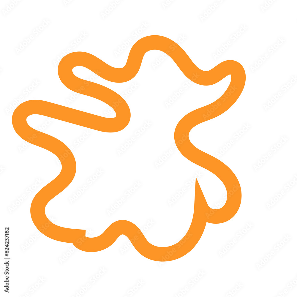Orange Outline Abstract Shapes Orange Outline Abstract Shapes