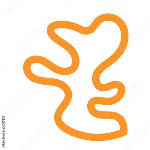 Wallpaper Mural Orange Outline Abstract Shapes  Torontodigital.ca