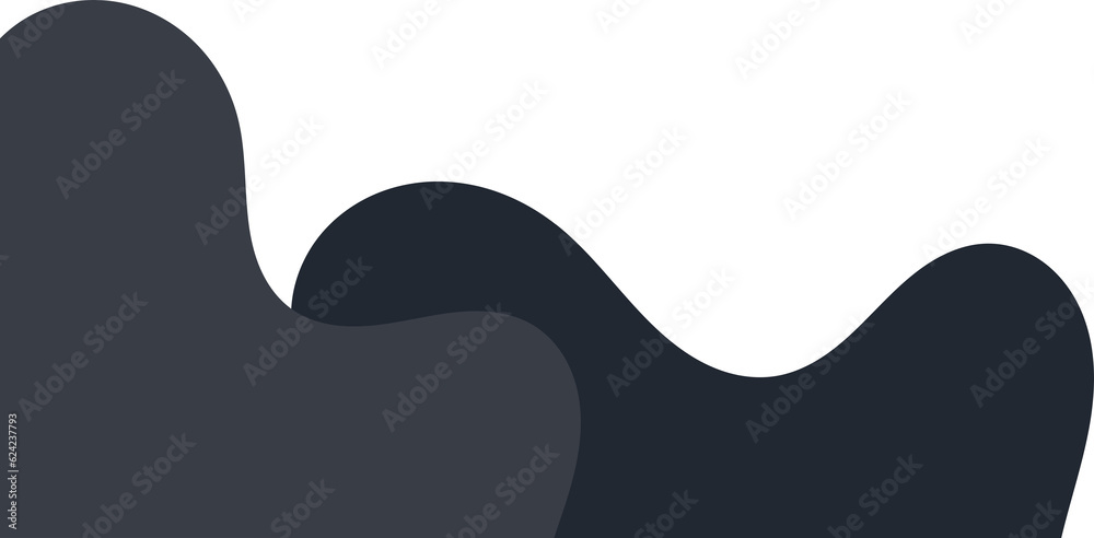 dark wavy corner. fluid corner illustration