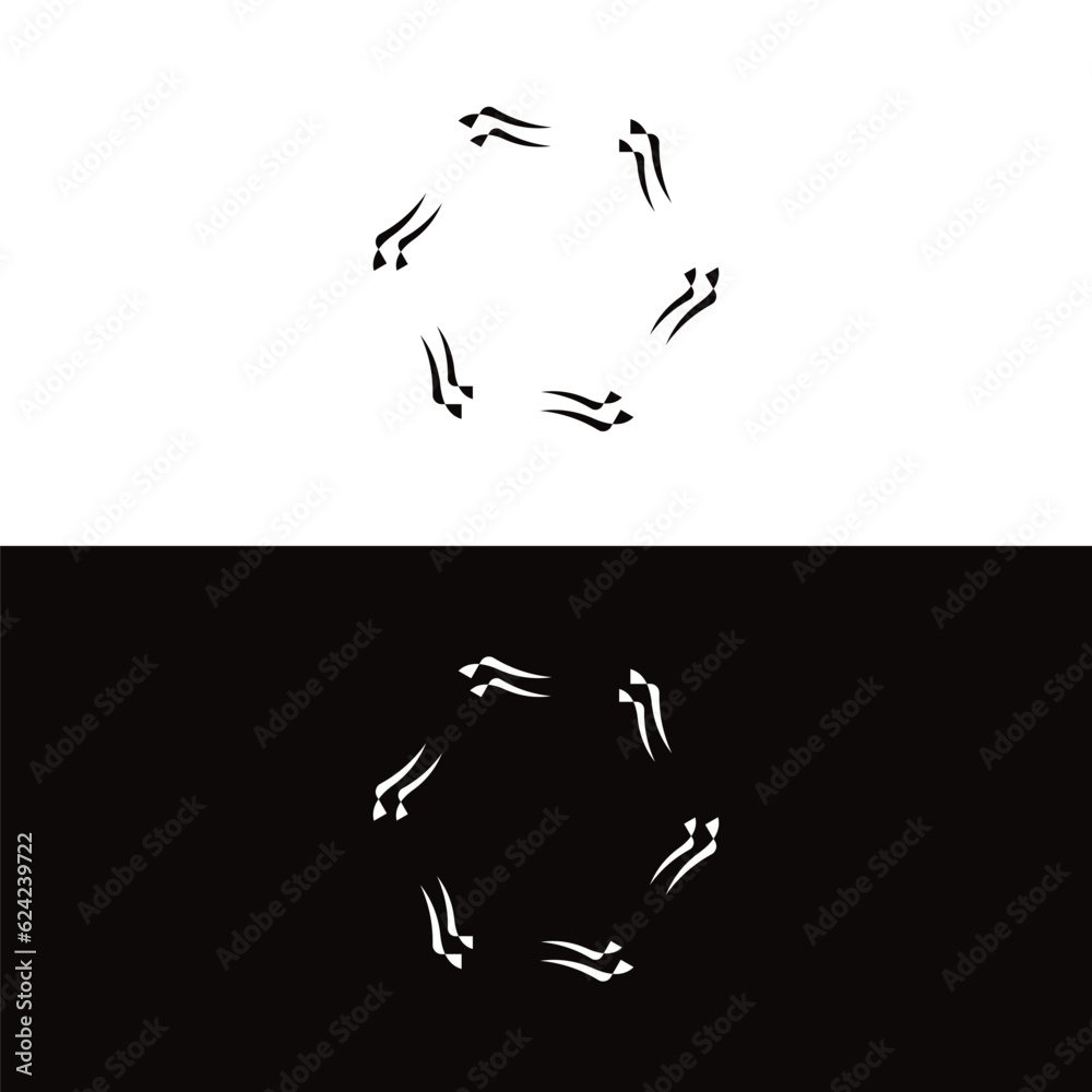 Circle vector logo template design . Circle silhouette illustration