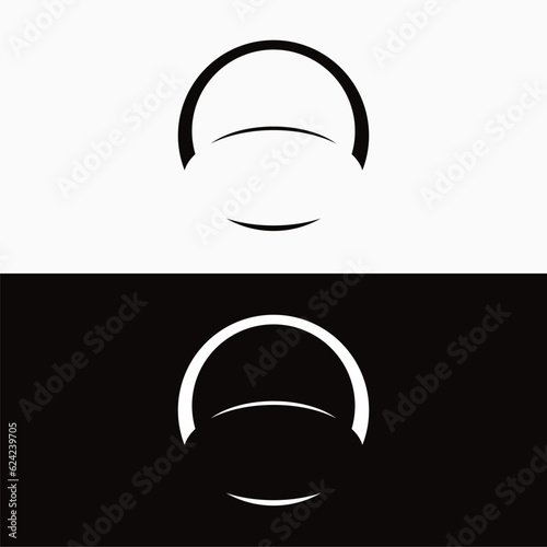 Circle vector logo template design . Circle silhouette illustration