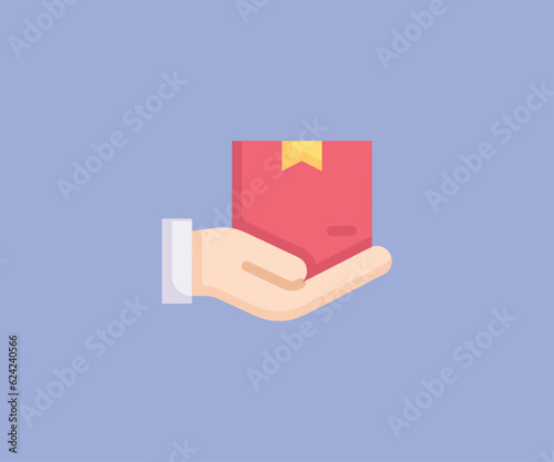 hand receive package vector icon design