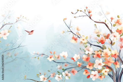 floral spring background branch © Yzid ART