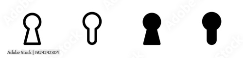 key hole icon set
