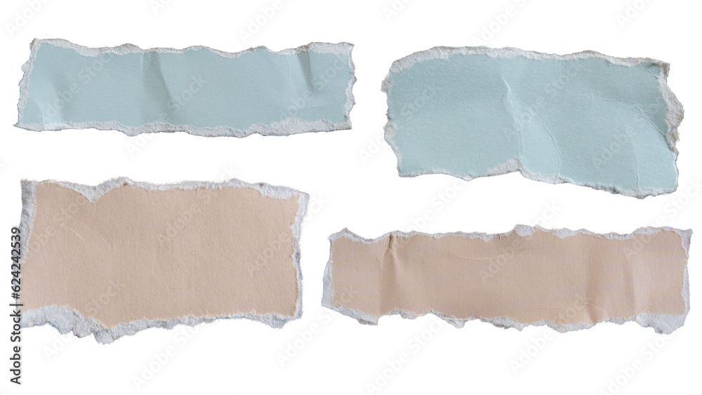Blue and pink paper torn from a magazine Blue and pink paper torn from a magazine