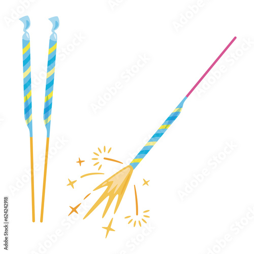 点火した手持ち花火