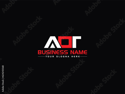 Creative AOT Logo Stock Vector Illustration photo