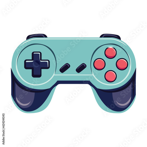 Game controller vector illustration. Video game objects. © Carrie