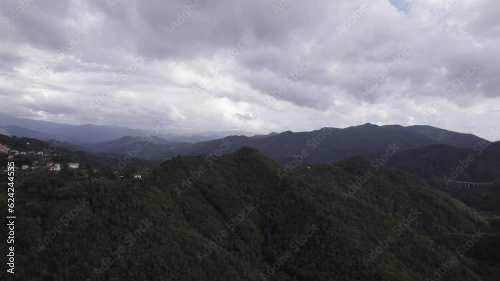 fascinating video shot flying over the area of the Bracco pass and its surroundings fascinating video shot flying over the area of the Bracco pass and its surroundings