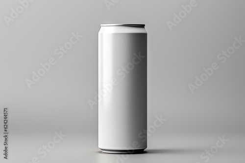 Aluminium slim can mockup template on isolated white background