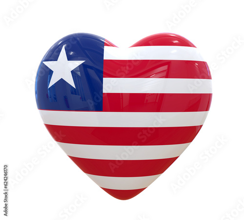 Heart Liberia Flag