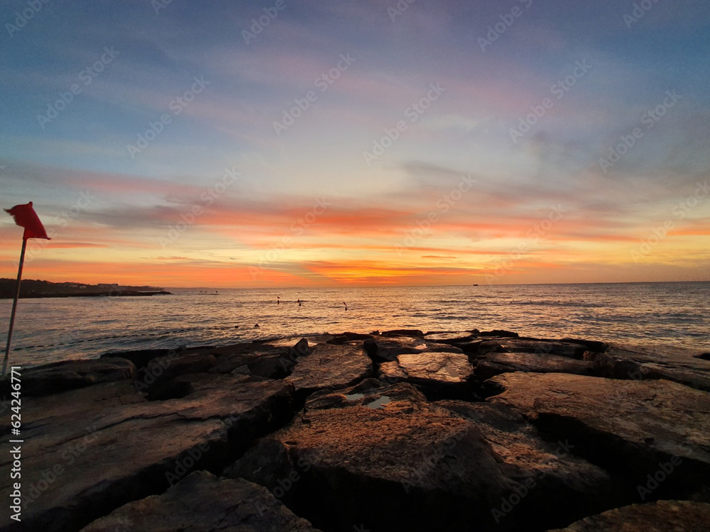 Obraz premium sunset at the beach