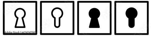 key hole icon set